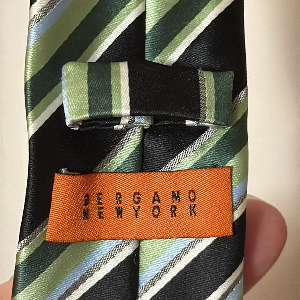 Bergamo New York Striped Green and Blue Boy’s Tie